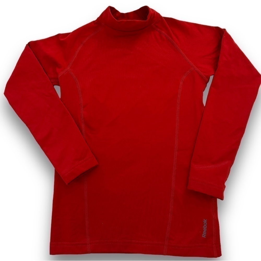 Reebok Boy’s Thermal Long Sleeve Performance Base Layer Top. Mock Turtle Neck.